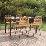 Vidaxl 5-delige Tuinset Poly Rattan - Bruin