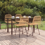 Vidaxl 5-delige Tuinset Poly Rattan - Bruin