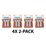 Philips D Batterijen - Lr20 - Alkaline - Voordeelverpakking 8 Stuks