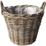 Van der Leeden Rieten Mand Met Handvaten - Aardappelmand Vò37 Cm - Hoogte 30 Cm - Beige