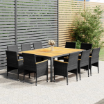 Vidaxl 11-delige Tuinset Poly Rattan - Grijs