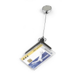 Huismerk Durable De Luxe Pro Kaarthouder - 5,4 X 8,5 Cm - Inclusief Badge Reel - 10 Stuks
