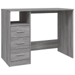 Vidaxl Bureau Met Lades 102x50x76 Cm Bewerkt Hout Sonoma Eiken - Grijs