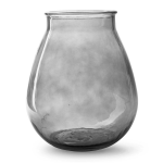 Bloemenvaas Druppel Vorm Type - Smoke/transparant Glas - H28 X D24 Cm - Vazen - Grijs