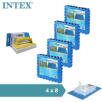 Intex - Voordeelverpakking - Zwembadtegels - 4 Verpakkingen Van 8 Tegels - 8m² & Ways Scrubborstel