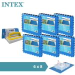Intex - Voordeelverpakking - Zwembadtegels - 6 Verpakkingen Van 8 Tegels - 12m² & Ways Scrubborstel