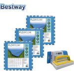 Bestway - Voordeelverpakking - Zwembad Tegels - 50 Cm X 50 Cm - 6m² - 24 Tegels & Ways Scrubborstel