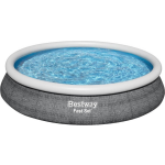 Bestway - Fast Set - Opblaasbaar Zwembad Inclusief Filterpomp - 457x84 Cm - Rond