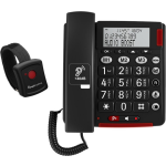 Amplicomms - Bigtel 50 Alarm Plus Bedrade Telefoon - Zwart