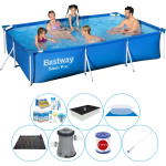 Bestway Zwembad Combinatie Deal - Steel Pro Rechthoekig 300x201x66 Cm - Blauw