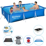 Bestway Zwembad Combinatie Set - Steel Pro Rechthoekig 300x201x66 Cm - Blauw