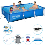 Bestway Zwembad Combinatie Pakket - Steel Pro Rechthoekig 300x201x66 Cm - Blauw