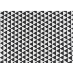 Krumble Theedoek Driehoek Patroon - 60 X 40 Cm - Katoen - Zwart/wit