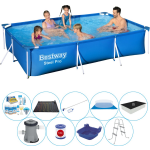 Bestway Deluxe Zwembad Set - Steel Pro Rechthoekig 300x201x66 Cm - Blauw