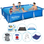 Bestway Zwembad Inclusief Accessoires - 8-delig - Steel Pro Rechthoekig 300x201x66 Cm - Blauw