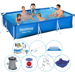 Bestway Zwembad Bundel - 8-delig - Steel Pro Rechthoekig 300x201x66 Cm - Blauw