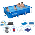 Bestway Steel Pro Rechthoekig Zwembad - 259 X 170 X 61 Cm Deluxe Pakket - Blauw