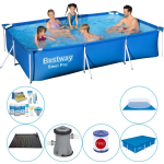 Bestway Steel Pro Rechthoekig Zwembad - 300 X 201 X 66 Cm Voordeelset - Blauw