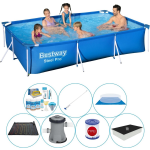 Bestway Steel Pro Rechthoekig Zwembad - 300 X 201 X 66 Cm Alle Benodigdheden - Blauw