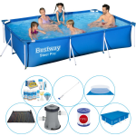 Bestway Steel Pro Rechthoekig Zwembad - 300 X 201 X 66 Cm Ultra Voordeelpakket - Blauw