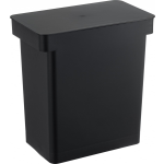 Yamazaki Airtight Trash Can With Caster - Tower - Black - Zwart