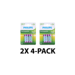 Philips Aaa Oplaadbare Batterijen - 700 Mah - Nimh-technologie - Voordeelverpakking 8 Stuks