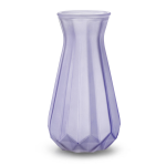 Bloemenvaas - Lila/transparant Glas - H18 X D11.5 Cm - Vazen - Paars