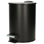 Bathroom Solutions Prullenbak/pedaalemmer Mat Metaal 3 Liter 24 X 17 Cm - Pedaalemmers - Zwart
