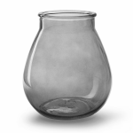 Bloemenvaas Druppel Vorm Type - Smoke/transparant Glas - H22 X D20 Cm - Vazen - Grijs