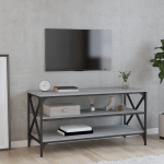 Vidaxl Tv-meubel 100x40x50 Cm Bewerkt Hout Sonoma Eikenkleurig - Grijs