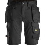 Snickers 6141 Korte Werkbroek AllroundWork Stretch Met Holsterzakken - Zwart - Maat 052