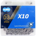 KMC ketting X10 1/2 x 11/128 inch 114S 10 speed staal - Silver