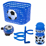 Ventura accessoiresset Voetbal jongens/wit 4-delig - Blauw