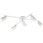 BES LED Led Plafondspot - Trion Mary - Gu10 Fitting - 5-lichts - Rechthoek - Mat Wit - Aluminium