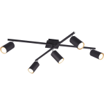 BES LED Led Plafondspot - Trion Mary - Gu10 Fitting - 5-lichts - Rechthoek - Mat - Aluminium - Zwart