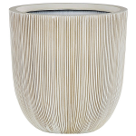 Beliani Chios - Plantenbak Voor Buiten-wit-polyresin - Beige