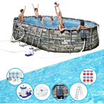 EXIT Toys Bestway Zwembad Power Steel Swim Vista - Zwembad Bundel - 610x366x122 Cm