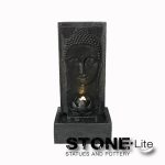 Buitengewoon de Boet Stone Lite Fontein Boeddha 40x33x81 Cm - Grijs