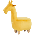 Beliani Giraffe - Dierenhocker--fluweel - Geel