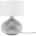 Beliani Madon - Tafellamp-zilver-glas