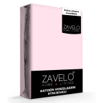 Slaaptextiel Zavelo Hoeslaken Katoen Strijkvrij-2-persoons (140x200 Cm) - Roze