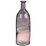 Bellatio Design Bloemenvaas - Oud - Transparant Gerecycled Glas - D12 X H35 Cm - Vazen - Roze