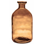 Bellatio Design Bloemenvaas Transparant Gerecycled Glas - D11 X H21 Cm - Vazen - Bruin