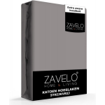 Slaaptextiel Zavelo Hoeslaken Katoen Strijkvrij-lits-jumeaux (160x200 Cm) - Grijs