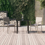 Vidaxl 3-delige Tuinset Met Kussens Poly Rattan Zwart En - Grijs