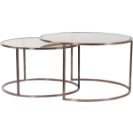 Light & Living - Salontafel Duarte Set Van 2 - 75x75x44cm - Brons - Bruin