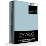 Slaaptextiel Zavelo Hoeslaken Katoen Strijkvrij-2-persoons (140x200 Cm) - Blauw