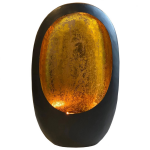 Casa Di Elturo Kandelaar Golden Egg - Zwart/goud - Xl - H38 Cm