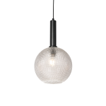 QAZQA Design hanglamp met smoke glas - Chico - Zwart