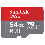 Sandisk Ultra MicroSDXC 64 GB 100 MB/s UHS-I + SD-adapter